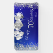 Banderoles Parties scintillant Confetti Ballons Marine Bleu 7 (Verticale)