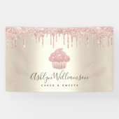 Banderoles Parties scintillant Cupcake rose Drivers Pâtisseri (Horizontal)