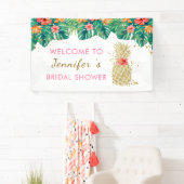 Banderoles Parties scintillant d'ananas en or Fête des mariée (En situation)