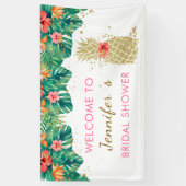 Banderoles Parties scintillant d'ananas en or Fête des mariée (Vertical)