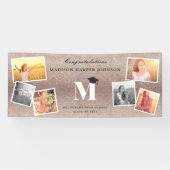 Banderoles Parties scintillant de bronze Monogramme et Casque (Horizontal)