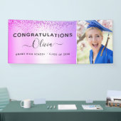 Banderoles parties scintillant de graduation violet 2023 (Salon professionnel)