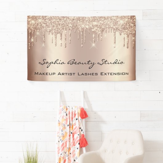 Banderoles Parties scintillant de maquillage Artiste Rose Eye (En situation)