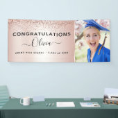 Banderoles parties scintillant d'études 2023 Rose Gold Blush (Salon professionnel)