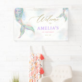 Banderoles Parties scintillant d'or Mermaid Queue sous la mer (En situation)