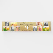 Banderoles Parties scintillant d'or Monogramme 10 Photo Gradu (Horizontal)