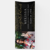 Banderoles Parties scintillant d'or noir moderne diplôme de l (Vertical)