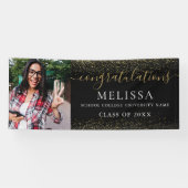 Banderoles Parties scintillant d'or noir moderne diplôme de l (Horizontal)