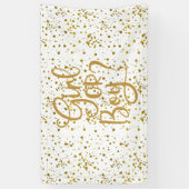 Banderoles Parties scintillant d'or Révélation genre fille ou (Vertical)