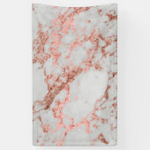 Banderoles Parties scintillant d'or Rose en marbre moderne (Vertical)