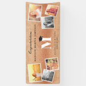 Banderoles Parties scintillant en cuivre Monogramme 6 Photo G (Vertical)