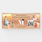 Banderoles Parties scintillant en cuivre Monogramme 6 Photo G (Horizontal)