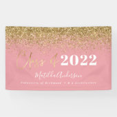 Banderoles parties scintillant en or rose classe de graduatio (Horizontal)