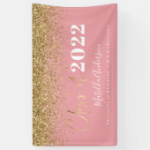 Banderoles parties scintillant en or rose classe de graduatio (Vertical)