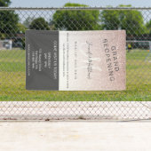 Banderoles Parties scintillant en or rose réouverture Salon C (En situation)