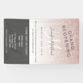 Banderoles Parties scintillant en or rose réouverture Salon C (Horizontal)