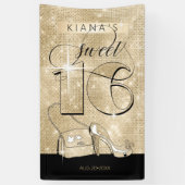 Banderoles Parties scintillant et brillant 16 Black/Gold Vert (Vertical)