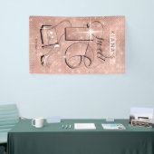 Banderoles Parties scintillant et brillant 16 Rose Gold Vert (Salon professionnel)