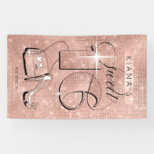 Banderoles Parties scintillant et brillant 16 Rose Gold Vert (Horizontal)