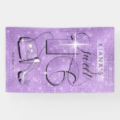 Banderoles Parties scintillant et brillant sucré 16 Violet Ve (Horizontal)