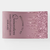 Banderoles Parties scintillant Mauve de dérive | Dusty Pink Q (Horizontal)