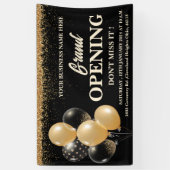 Banderoles Parties scintillant Noir & Or Ballons Grand Ouvert (Vertical)