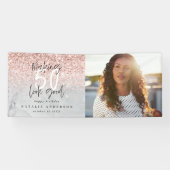 Banderoles Parties scintillant rose marbre faisant 50 look bo (Horizontal)