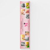 Banderoles Parties scintillant rose Monogramme 10 Photo Gradu (Vertical)