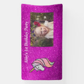 Banderoles Parties scintillant rose personnalisée (Verticale)