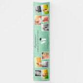 Banderoles Parties scintillant verte Monogramme 10 Photo Grad (Vertical)