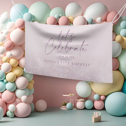 Banderoles Parties scintillant violet Lilac élégant anniversa