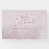 Banderoles Parties scintillant violet Lilac élégant anniversa (Horizontal)