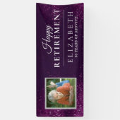 Banderoles Parties scintillant violet personnalisé Photo Part (Vertical)