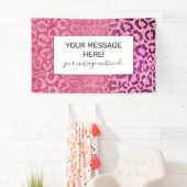 Banderoles Parties scintillant violet rose léopard Poster de  (En situation)