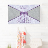 Banderoles Parties scintillantes pourpres, bonbon 16 (En situation)