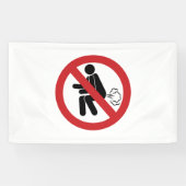 Banderoles PAS de pets ⚠ Panneau de toilettes thaïlandais drô (Horizontal)