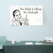 Banderoles Pas de plafond de dette, pas de défaut (Salon professionnel)
