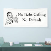 Banderoles Pas de plafond de dette, pas de défaut (Salon professionnel)