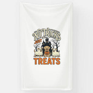 Banderoles Pas de tours juste des friandises Halloween Chien