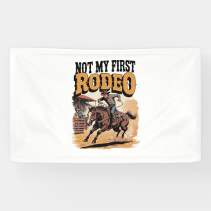 Banderoles Pas mon premier Rodeo Horse pays Western