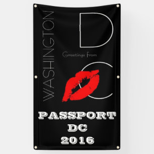 Banderoles Passport DC 2016 Washington DC Red Lipstick Kiss