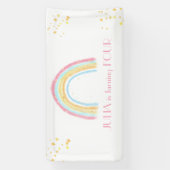 Banderoles Pastel arc-en-ciel pétillant Anniversaire (Verticale)