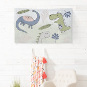 Banderoles Pastel Dinosaur (En situation)