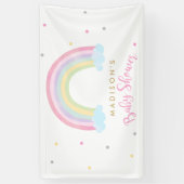 Banderoles Pastel Rainbow Baby shower Welcome (Vertical)