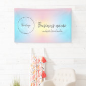 Banderoles Pastel Rainbow Business (En situation)