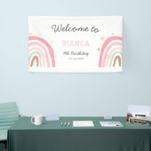 Banderoles Pastel Rainbow fête d'anniversaire Bienvenue (Salon professionnel)