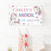 Banderoles Pastel Rainbow Unicorn fête d'anniversaire, n'impo (En situation)