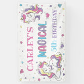 Banderoles Pastel Rainbow Unicorn fête d'anniversaire, n'impo (Vertical)