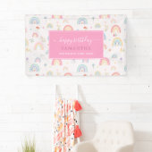 Banderoles Pastel Rainbows Coeurs Fleur sauvage filles Annive (En situation)