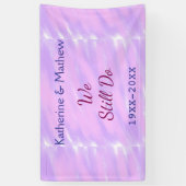 Banderoles Pastel rose violet Vow renouvellement anniversaire (Vertical)